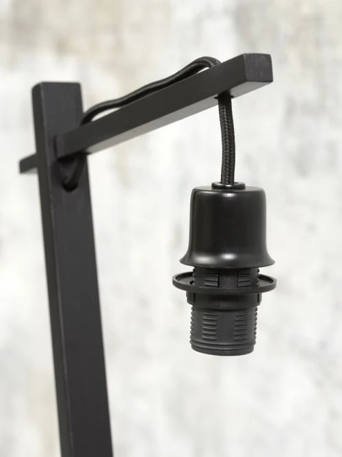 Good & Mojo Lampes à Poser Lampe De Table Bambou Noir/lin H46cm 5 Good & Mojo Lampes à Poser Lampe De Table Bambou Noir/lin H46cm – Image 3