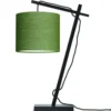 Good & Mojo Lampes à Poser Lampe De Table Bambou Noir/lin H46cm -Luminaires Soldes 202 lampe de table bambou noir lin h46cm 30