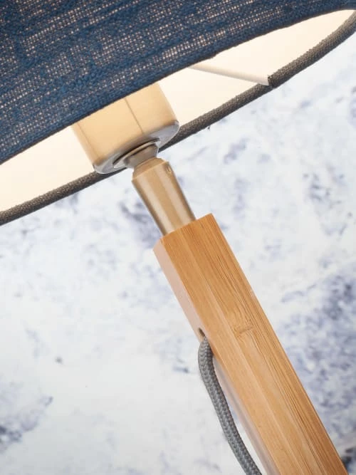 Good & Mojo Lampes à Poser Lampe De Table En Bambou Abat-jour En Lin Lin Clair, H. 59cm 4 Good & Mojo Lampes à Poser Lampe De Table En Bambou Abat-jour En Lin Lin Clair, H. 59cm – Image 2