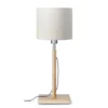 Good & Mojo Lampes à Poser Lampe De Table En Bambou Abat-jour En Lin Lin Clair, H. 59cm -Luminaires Soldes 202 lampe de table en bambou abat jour en lin lin clair h 59cm