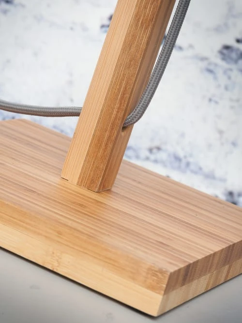 Good & Mojo Lampes à Poser Lampe De Table En Bambou Abat-jour En Lin Lin Clair, H. 59cm 5 Good & Mojo Lampes à Poser Lampe De Table En Bambou Abat-jour En Lin Lin Clair, H. 59cm – Image 3