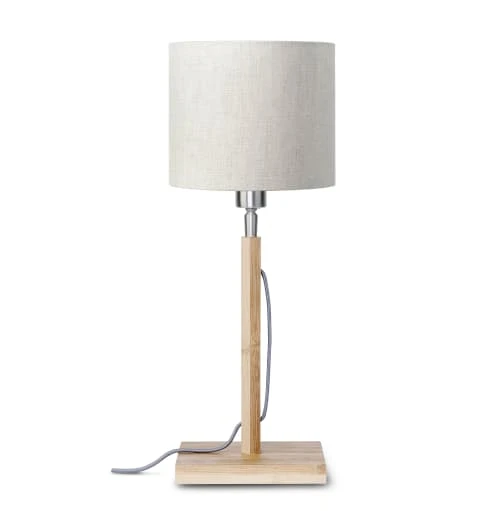 Good & Mojo Lampes à Poser Lampe De Table En Bambou Abat-jour En Lin Lin Clair, H. 59cm 8 Good & Mojo Lampes à Poser Lampe De Table En Bambou Abat-jour En Lin Lin Clair, H. 59cm – Image 6