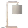 Good & Mojo Lampes à Poser Lampe De Table En Bambou Abat-jour En Lin Lin Foncé, H. 47cm -Luminaires Soldes 202 lampe de table en bambou abat jour en lin lin fonce h 47cm