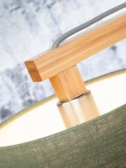 Good & Mojo Lampes à Poser Lampe De Table En Bambou Abat-jour En Lin Lin Foncé, H. 47cm -Luminaires Soldes 202 lampe de table en bambou abat jour en lin lin fonce h 47cm 3