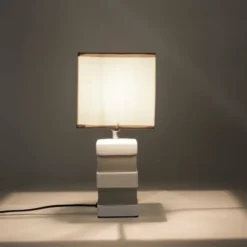 Keria Lampes à Poser Lampe De Table En Ceramic Blanc -Luminaires Soldes 202 lampe de table en ceramic blanc 3