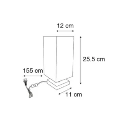 QAZQA Lampes à Poser Lampe De Table En Métal Blanc -Luminaires Soldes 202 lampe de table en metal blanc 8