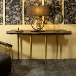 Now’s Home Lampes à Poser Lampe De Table En Métal Et Bois -Luminaires Soldes 202 lampe de table en metal et bois 3