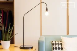 PIB Lampes à Poser Lampe De Table En Métal Et Marbre Noir -Luminaires Soldes 202 lampe de table en metal et marbre noir 1