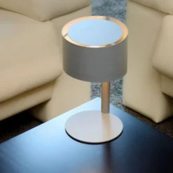 Lucide Lampes à Poser Lampe De Table En Métal Gris -Luminaires Soldes 202 lampe de table en metal gris 5