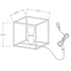 Lucide Lampes à Poser Lampe De Table En Métal Noir -Luminaires Soldes 202 lampe de table en metal noir 27