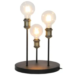 Sampa Helios Lampes à Poser Lampe De Table En Métal Noir -Luminaires Soldes 202 lampe de table en metal noir 8