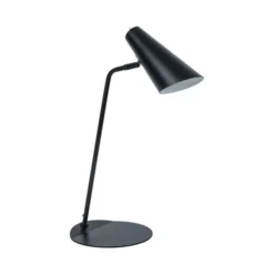 Dyberg Larsen Lampes à Poser Lampe De Table En Métal Noir Mat , H 55 Cm D 22 Cm
