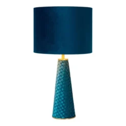 Lampea Lampes à Poser Lampe De Table En Métal Turquoise 47 Cm