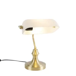 QAZQA Lampes à Poser Lampe De Table En Verre Doré -Luminaires Soldes 202 lampe de table en verre dore 4