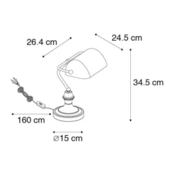 QAZQA Lampes à Poser Lampe De Table En Verre Doré/laiton -Luminaires Soldes 202 lampe de table en verre dore laiton 2