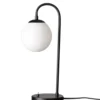 Dyberg Larsen Lampes à Poser Lampe De Table En Verre Et Métal Noir Mat, H 46 Cm D 15 Cm -Luminaires Soldes 202 lampe de table en verre et metal noir mat h 46 cm d 15 cm