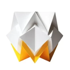 Tedzukuri Atelier Lampes à Poser Lampe De Table Origami Bicolore En Papier Taille M -Luminaires Soldes 202 lampe de table origami bicolore en papier taille m 11