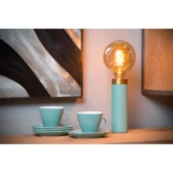 Lampea Lampes à Poser Lampe De Table Vintage En Métal Turquoise Ø 6 Cm -Luminaires Soldes 202 lampe de table vintage en metal turquoise oe 6 cm 1