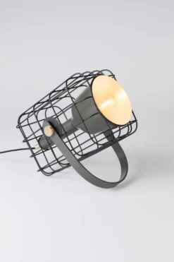 BOITE A DESIGN Lampes à Poser Lampe Design En Métal Gris -Luminaires Soldes 202 lampe design en metal gris 2