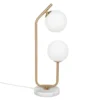 Maisons Du Monde Lampes à Poser Lampe Deux Globes En Verre Et Métal Doré, Socle En Marbre Blanc -Luminaires Soldes 202 lampe deux globes en verre et metal dore socle en marbre blanc 1000 16 31 229057 1
