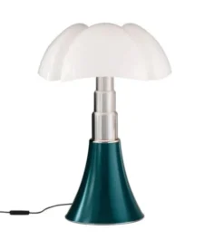 Martinelli Luce Lampes à Poser Lampe Dimmer LED Pied Télescopique Vert H50-62cm