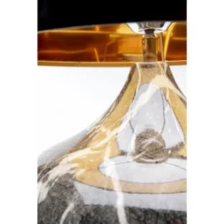 Kare Design Lampes à Poser Lampe Effet Marbre Gris Et Abat-jour Noir -Luminaires Soldes 202 lampe effet marbre gris et abat jour noir 3