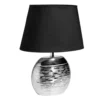 Maisons Du Monde Lampes à Poser Lampe En Céramique Argentée Abat-jour Noir -Luminaires Soldes 202 lampe en ceramique argentee abat jour noir 1000 5 40 137144 1