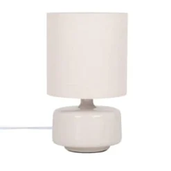 Maisons Du Monde Lampes à Poser Lampe En Céramique Gris Nuage Et Abat-jour En Coton écru -Luminaires Soldes 202 lampe en ceramique gris nuage et abat jour en coton ecru junha 1000 13 0 225008 1