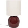 Maisons Du Monde Lampes à Poser Lampe En Céramique Marron Et Abat-jour En Coton Blanc -Luminaires Soldes 202 lampe en ceramique marron et abat jour en coton blanc 1000 12 1 227387 1