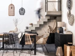 Maisons Du Monde Lampes à Poser Lampe En Céramique Noire Et Abat-jour En Jute -Luminaires Soldes 202 lampe en ceramique noire et abat jour en jute 1000 12 26 210438 4