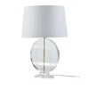 Maisons Du Monde Lampes à Poser Lampe En Cristal, Métal Doré Et Abat-jour Blanc -Luminaires Soldes 202 lampe en cristal metal dore et abat jour blanc 1000 0 2 210086 1
