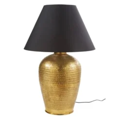 Maisons Du Monde Lampes à Poser Lampe En Métal Bronze Et Abat-jour Noir