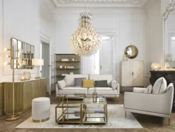 Maisons Du Monde Lampes à Poser Lampe En Métal Coloris Laiton Et Abat-jour Blanc -Luminaires Soldes 202 lampe en metal coloris laiton et abat jour blanc 1000 14 9 201770 3