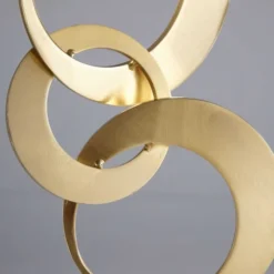 Maisons Du Monde Lampes à Poser Lampe En Métal Doré Et Coton Blanc -Luminaires Soldes 202 lampe en metal dore et coton blanc 1000 3 40 165311 2