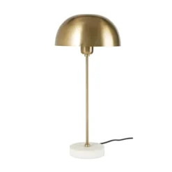 Maisons Du Monde Lampes à Poser Lampe En Métal Doré Et Marbre Blanc