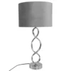 Maisons Du Monde Lampes à Poser Lampe En Métal Et Abat-jour En Velours Gris -Luminaires Soldes 202 lampe en metal et abat jour en velours gris 1000 3 33 195316 1