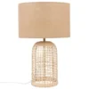 Maisons Du Monde Lampes à Poser Lampe En Rotin Tressé Et Abat-jour En Lin Beige -Luminaires Soldes 202 lampe en rotin tresse et abat jour en lin beige 1000 10 30 211303 1