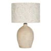 Maisons Du Monde Lampes à Poser Lampe En Terre Cuite Sculptée, Bois De Manguier Et Abat-jour En Lin Imprimé -Luminaires Soldes 202 lampe en terre cuite sculptee bois de manguier et abat jour en lin imprime 1000 8 14 221127 1