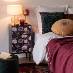 Maisons Du Monde Lampes à Poser Lampe En Verre Doré, Rose Et Abat-jour Blanc -Luminaires Soldes 202 lampe en verre dore rose et abat jour blanc 1000 16 31 228360 3