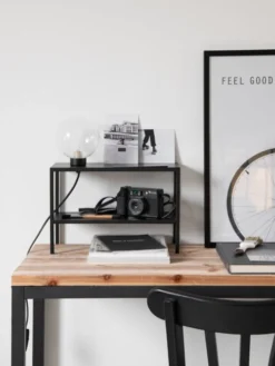 Maisons Du Monde Lampes à Poser Lampe étagère En Métal Noir Et Globe En Verre -Luminaires Soldes 202 lampe etagere en metal noir et globe en verre 1000 0 23 223924 3