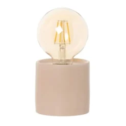 Maisons Du Monde Guirlandes Et Décorations Lumineuses Lampe Globe En Verre Et Argile Rose H16