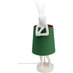 Kare Design Lampes à Poser Lampe Lapin En Polyrésine Dorée Et Abat-jour En Lin Beige H68 -Luminaires Soldes 202 lampe lapin en polyresine blanche et abat jour en lin vert h68