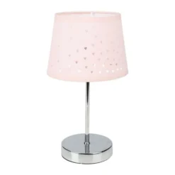 Decoratie Lampes à Poser Lampe Métal Abat-jour Ajouré Cœur Rose