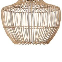 Beliani Suspensions Lampe Suspendue En Rotin Naturel -Luminaires Soldes 202 lampe suspendue en rotin naturel 4