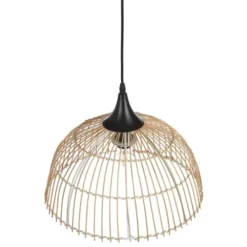 Beliani Suspensions Lampe Suspendue En Rotin Naturel -Luminaires Soldes 202 lampe suspendue en rotin naturel 8