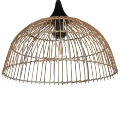 Beliani Suspensions Lampe Suspendue En Rotin Naturel -Luminaires Soldes 202 lampe suspendue en rotin naturel 9