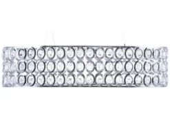 Beliani Suspensions Lampe Suspension Chromé Et Cristal