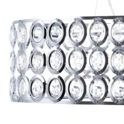 Beliani Suspensions Lampe Suspension Chromé Et Cristal -Luminaires Soldes 202 lampe suspension chrome et cristal 3