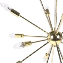 Beliani Suspensions Lampe Suspension Dorée -Luminaires Soldes 202 lampe suspension doree 2