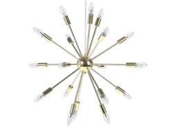 Beliani Suspensions Lampe Suspension Dorée